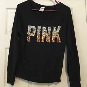 🔴LAST DAY🔴PINK black long sleeve shirt