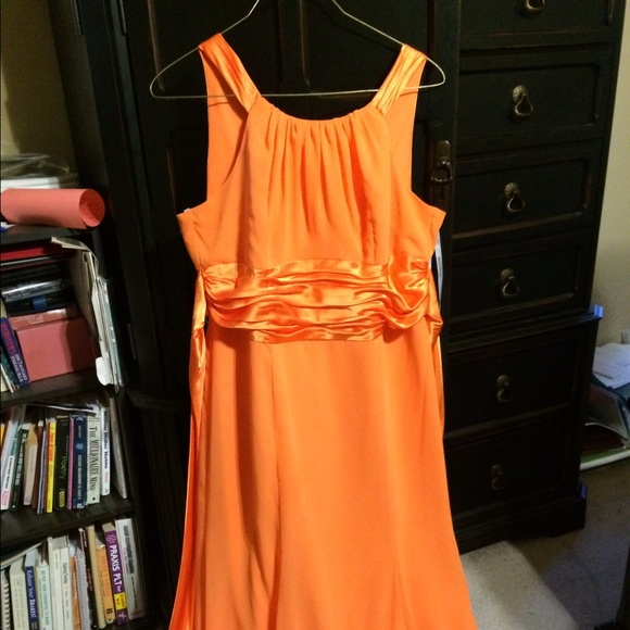 Orange bridesmaid dress