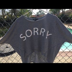 "Sorry" sweatshirt