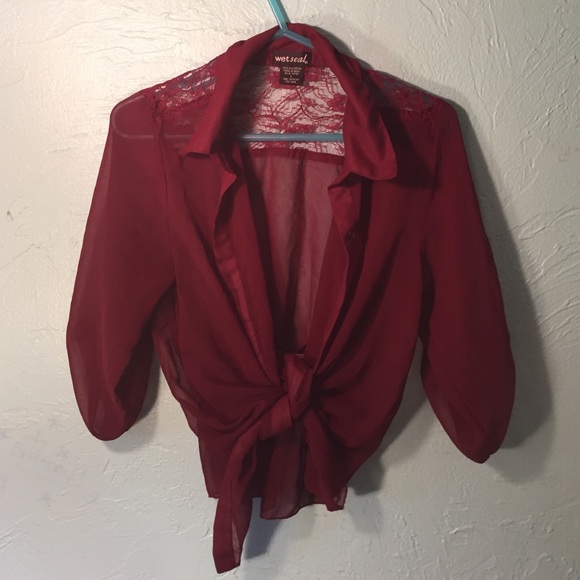Burgundy blouse