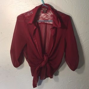 Burgundy blouse