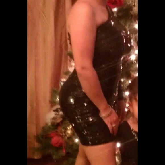 Black Moda international sequin dress - Picture 3 of 4