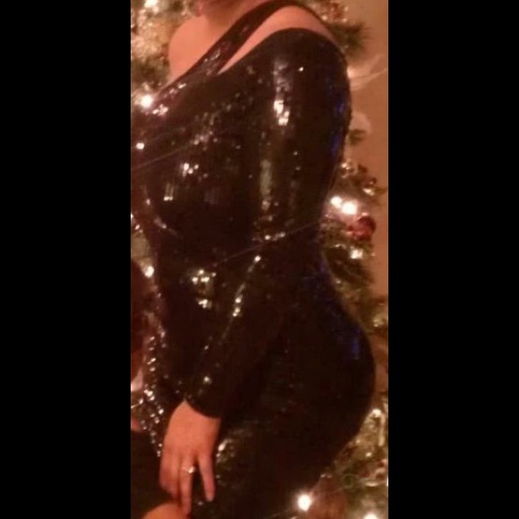 Black Moda international sequin dress - Picture 4 of 4