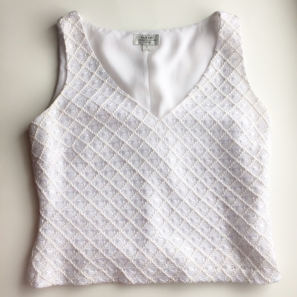 Tahari Designer Shell Crop Top