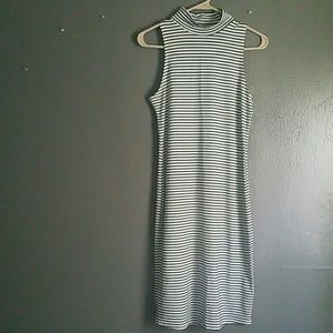 Striped midi ,stretchy dress