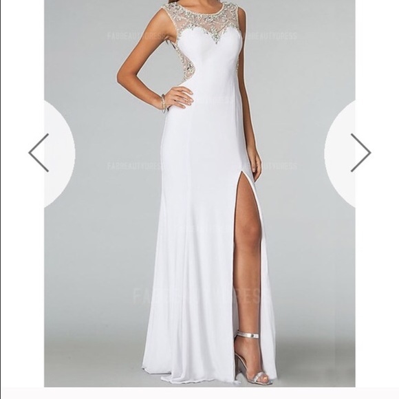 Beautiful white prom dress
