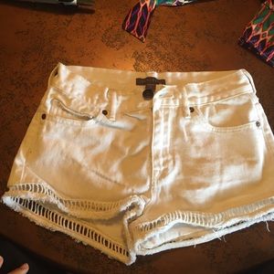 Kendall and Kylie braided white shorts