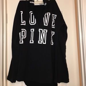 Victoria Secret black v neck sweatshirt