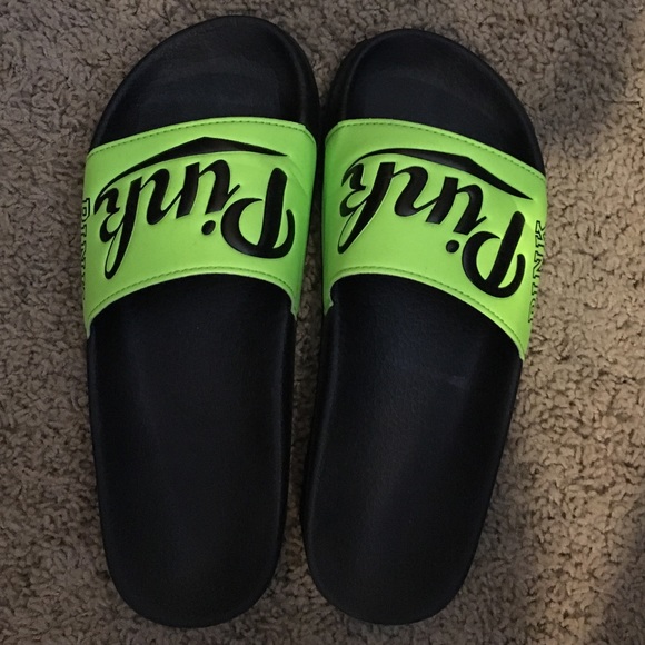 🔴2 DAY SALE🔴PINK lime green slides