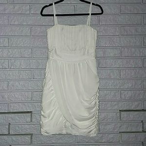 White strapless dress