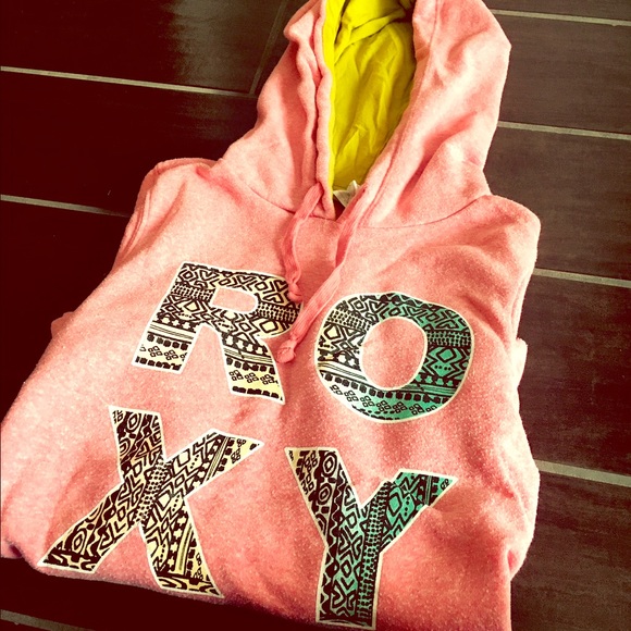 {Aztec print ROXY sweatshirt with hood} - Picture 1 of 4