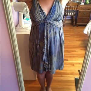 Banana Republic blue and white racerback  dress