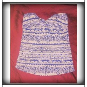 Sparkle and Fade  strapless top