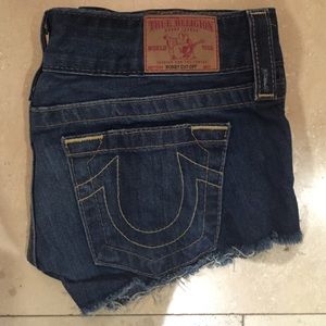 True Religion Bobby Cut Off Shorts
