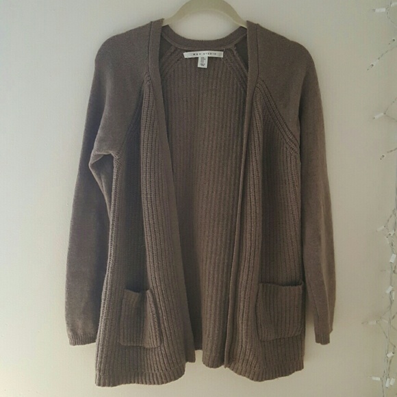 Max Studio Sweaters - Light Brown Cardigan Sweater