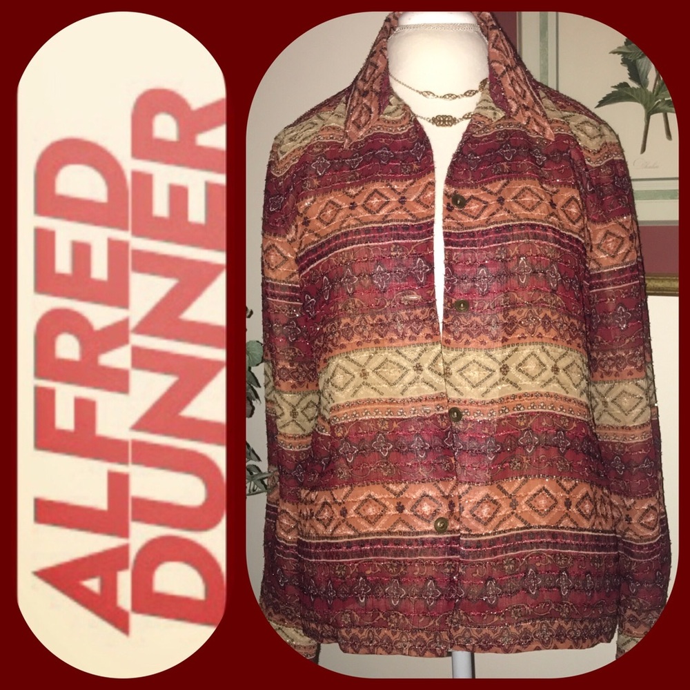 Alfred Dunner ✨ multi-colored jacket