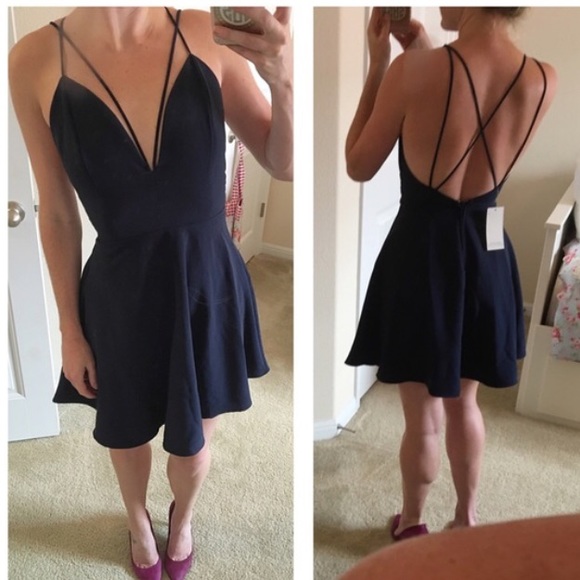 Tobi Dresses & Skirts - 🎉HP🎉Tobi Navy Backless Skater Dress