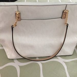 Michael Kors White Patent Tote Bag
