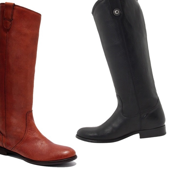 Madewell black leather tall boots - Picture 2 of 4