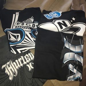 Bundle of 2 Hurley 1 Volcom 1 NEFF New shirts