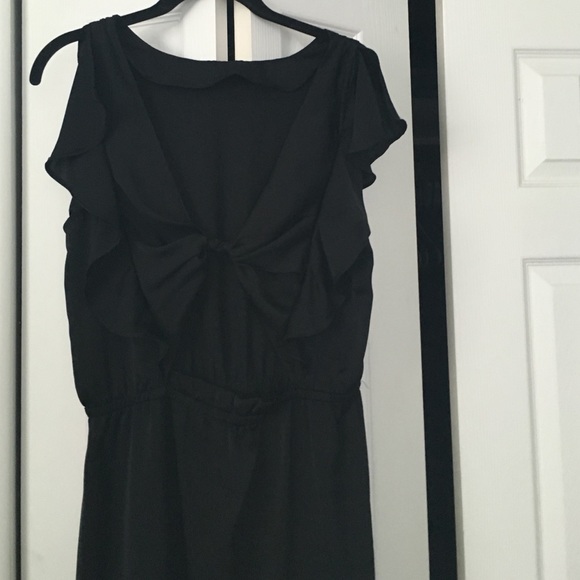 Black satin dress