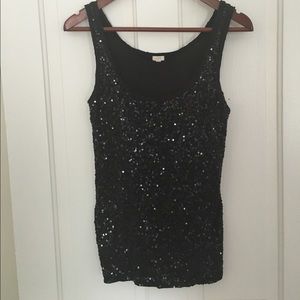 J. Crew Sequin Party Top