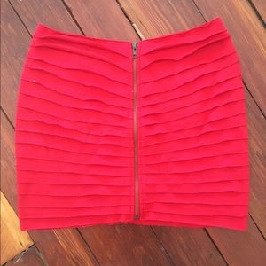 Spicy Red Bandage Skirt