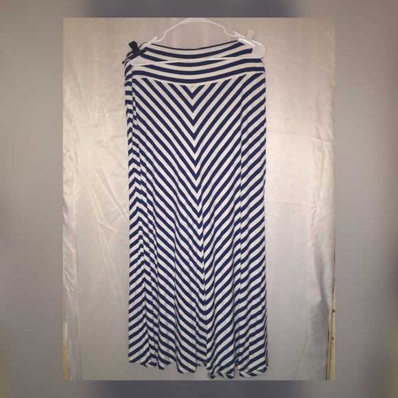 Blue & White Maxi Skirt