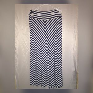 Blue & White Maxi Skirt