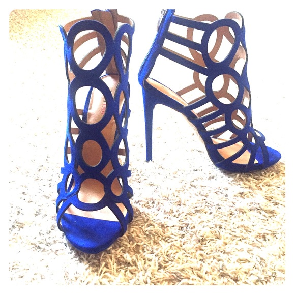 Brand new never worn blue heels