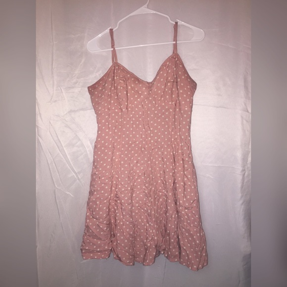 Pink & White Polka Dot Dress