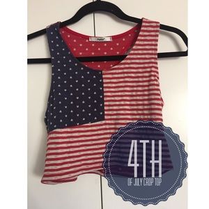 American Flag Crop Top