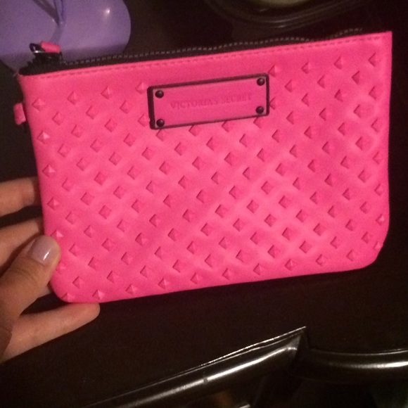 Victoria secret studded zip up clutch/makeup bag