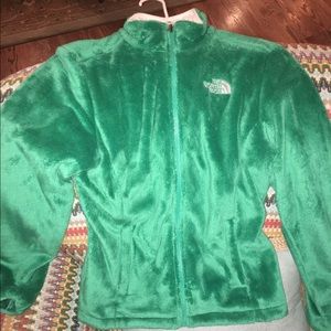 Green north face jacket