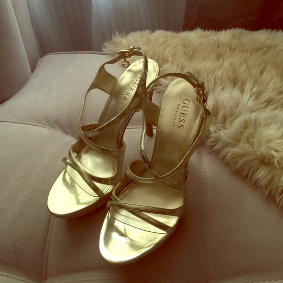 By Heels Poshmark Kltj31cf High Gold Guess Shoesstrappy Marciano I7yvb6gYf