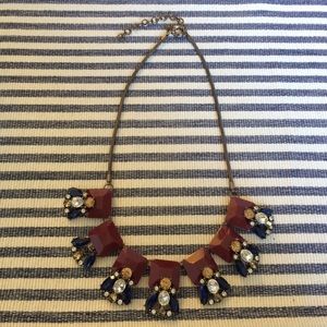 J. Crew Maroon Statement Necklace