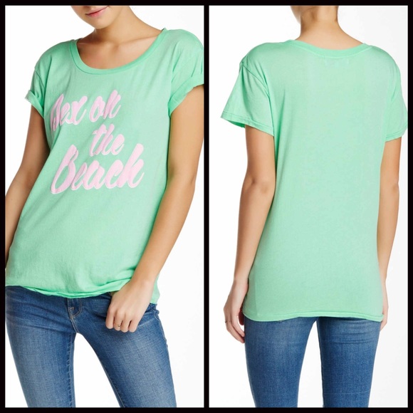 WILDFOX COVERUP TEE TALL ORDER S*X ON THE BEACH - Picture 2 of 8