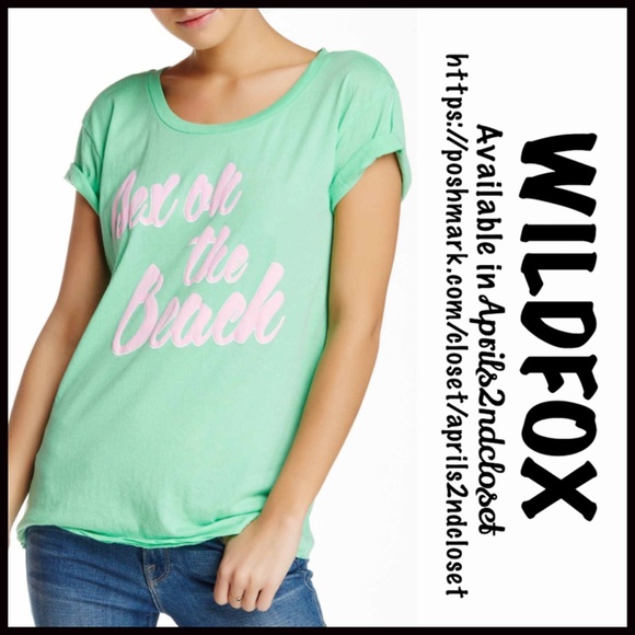 WILDFOX COVERUP TEE TALL ORDER S*X ON THE BEACH - Picture 3 of 8