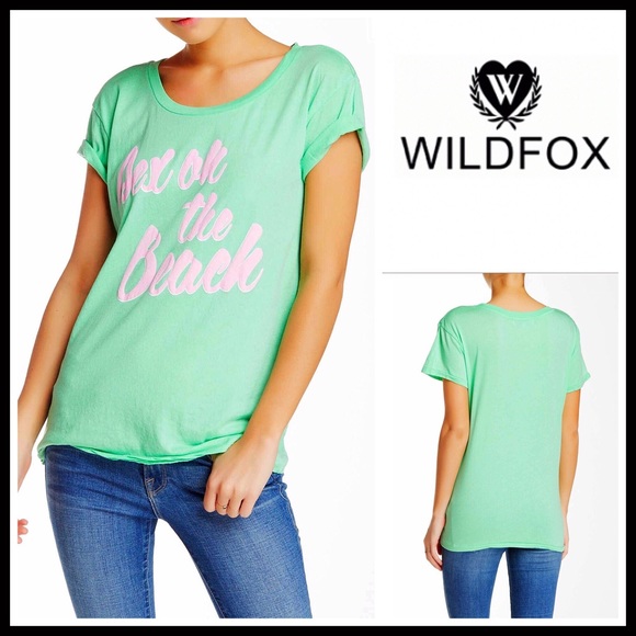 WILDFOX COVERUP TEE TALL ORDER S*X ON THE BEACH - Picture 6 of 8