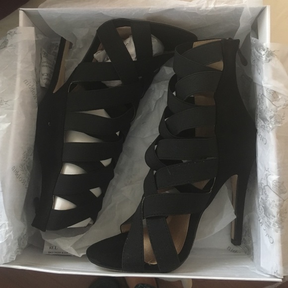 Fashion Nova Shoes - Black strappy heels. Sz.6.5 NEW
