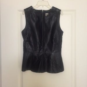 Leather peplum top
