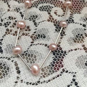 GENUINE BABY PINK PEARL NECKLACE/MACYs 🌸🌸🌸🌸🌸