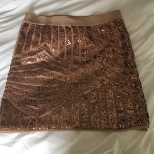 Sequin Bronze/Rosegold BCBGMaxAzria skirt