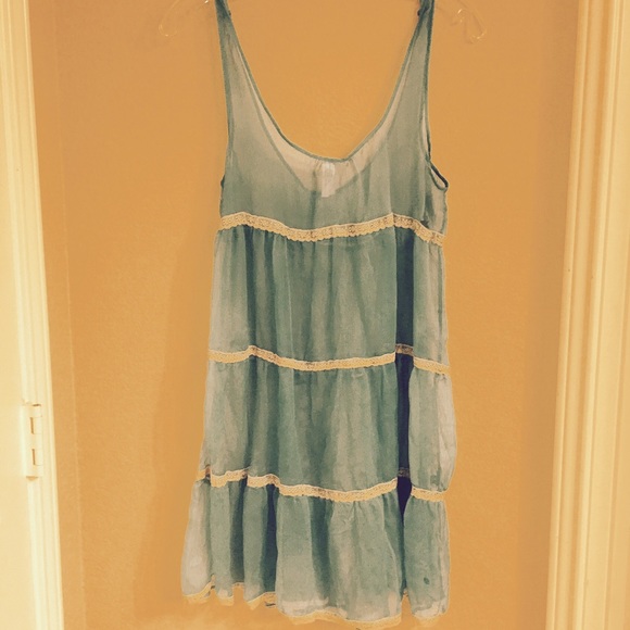 Sheer blue swimsuit cover up!