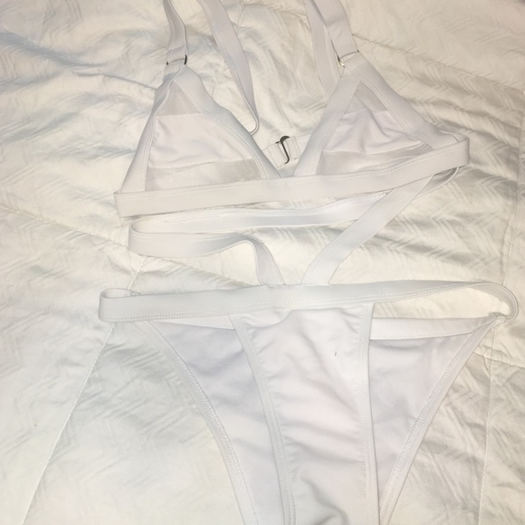 White mesh bikini