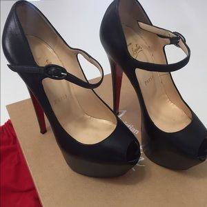 Christian loubouiton Mary Janes Skyhighs peeptoe