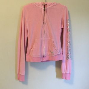 Victorias Secret Pink Velour Hoodie