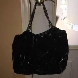 Black Pleather Tote