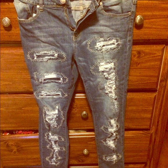 Stylish ripped jeans