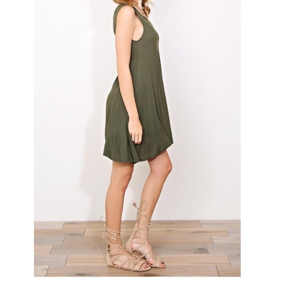 Olive swing tunic dress - Picture 2 of 4